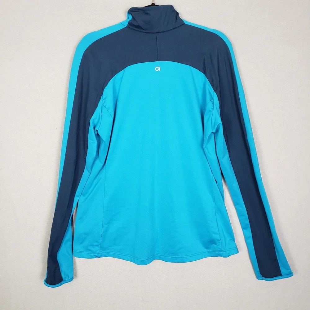 GAP Fit Size XL Zip Up  Performance Jacket Blue Two Tone Athletic Pickleball Gym